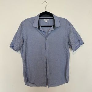 Calvin Klein Patterned Pocket Short Sleeve Easy Shirt
